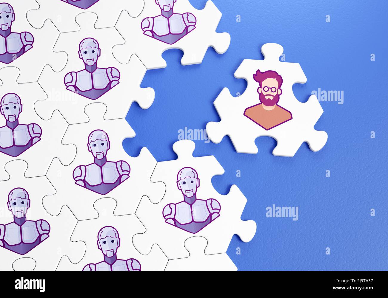 Gestione delle risorse umane del processo automatizzato Foto Stock