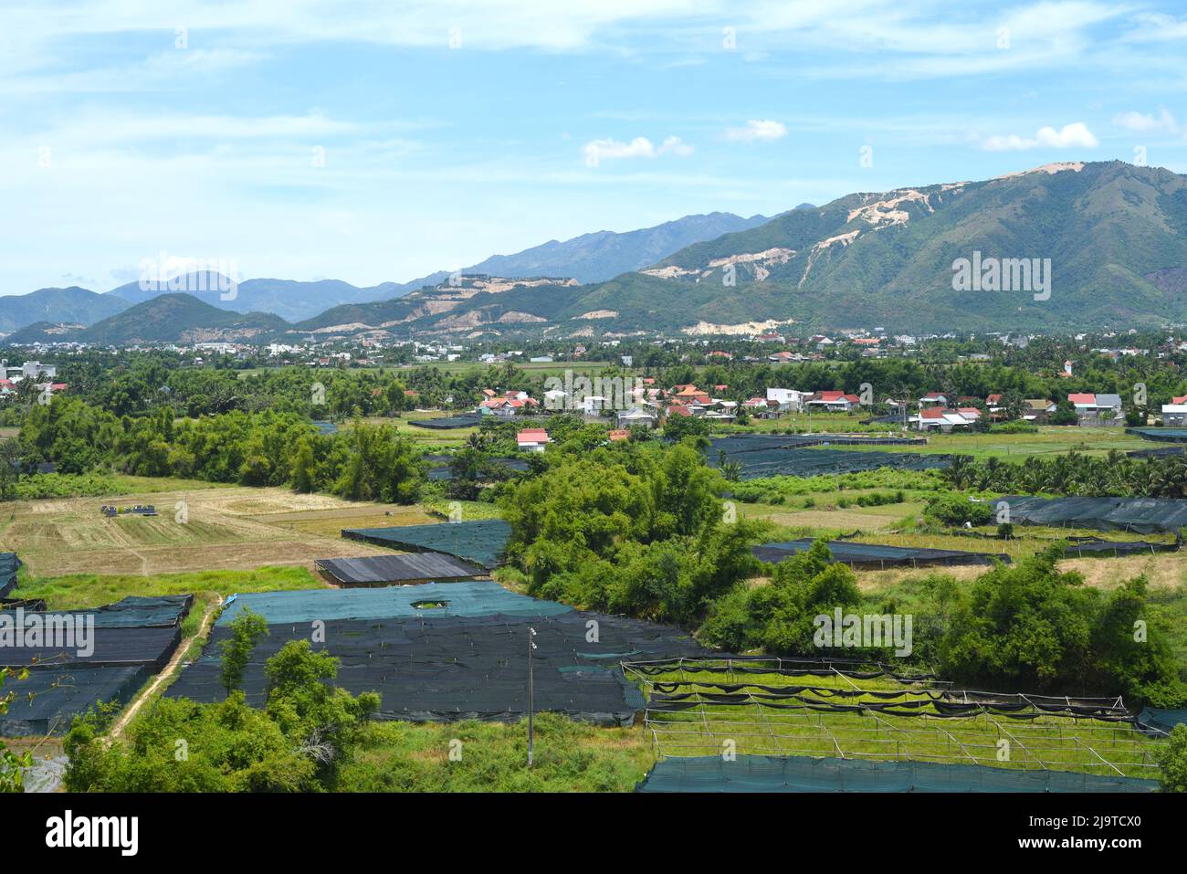 Vista paesaggio da pagoda in Nha Trang Vietnam Foto Stock