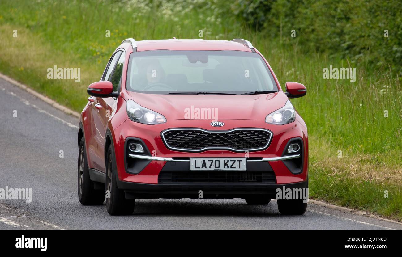 2021 ibrido elettrico Kia Sportage Foto Stock