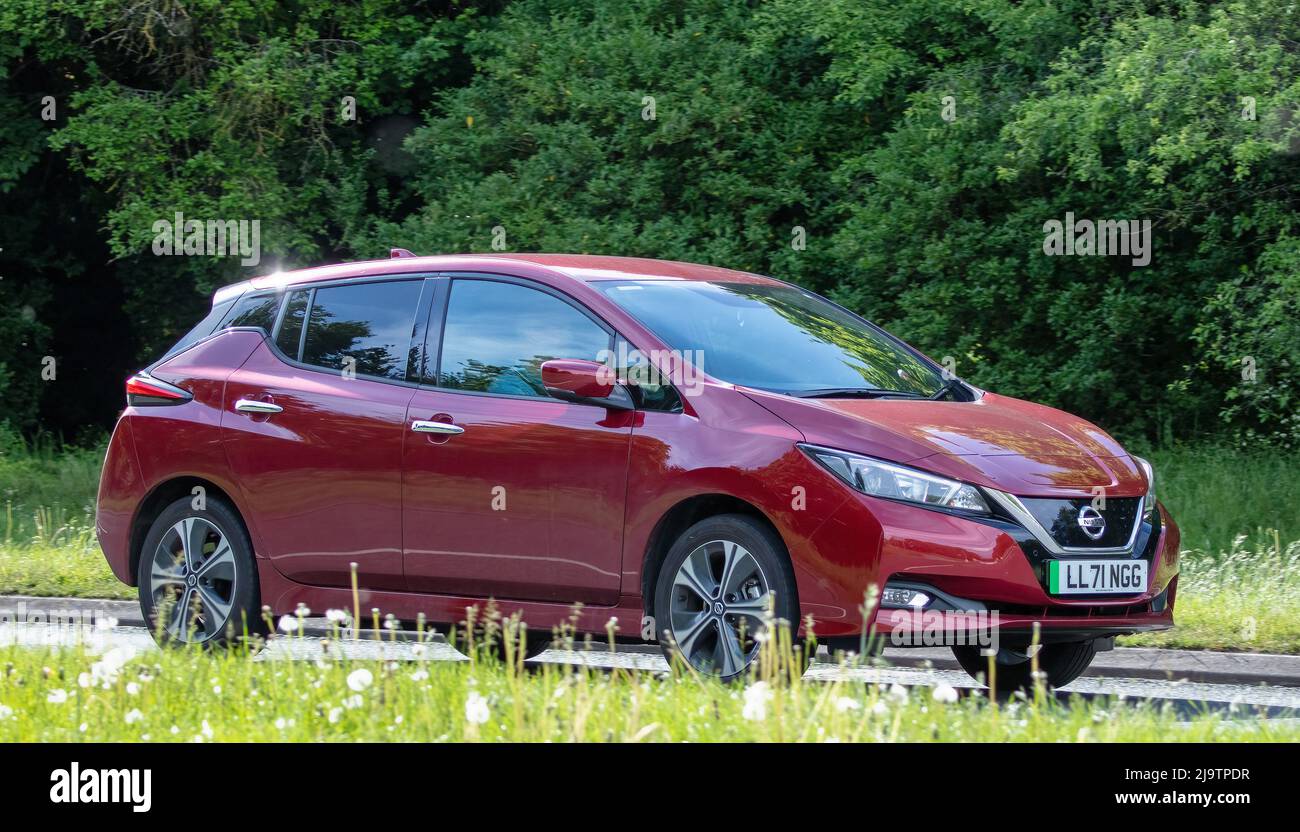 2021 elettrico Nissan Leaf Foto Stock