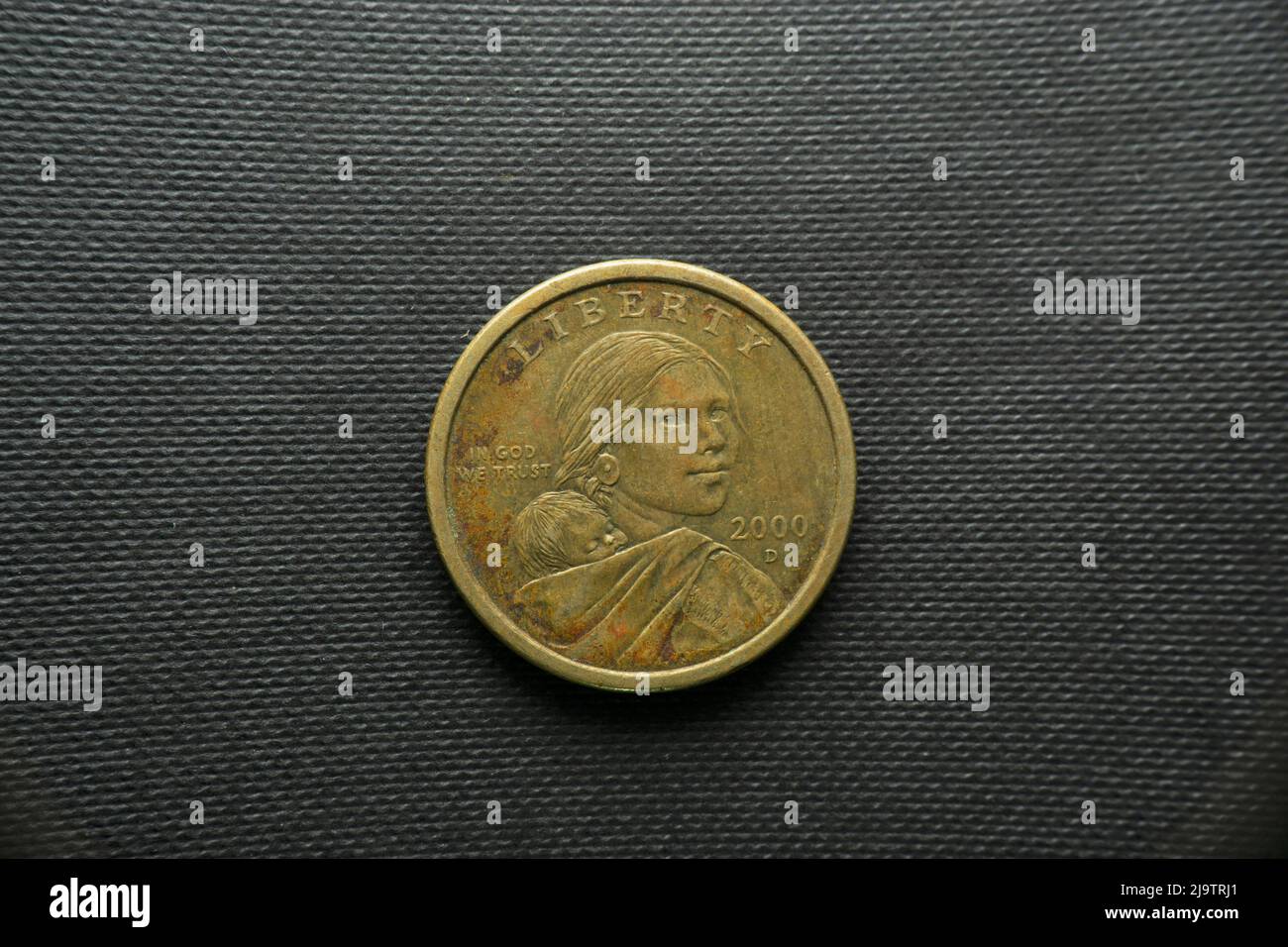 Un dollaro del 2002 USA, vista posteriore Foto Stock