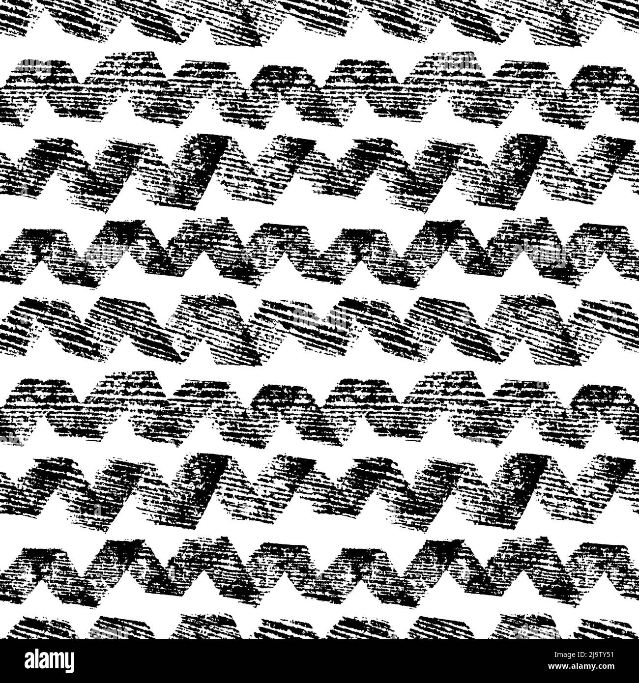 Linee a zig-zag testurizzate motivo senza giunture vettoriale. Illustrazione Vettoriale