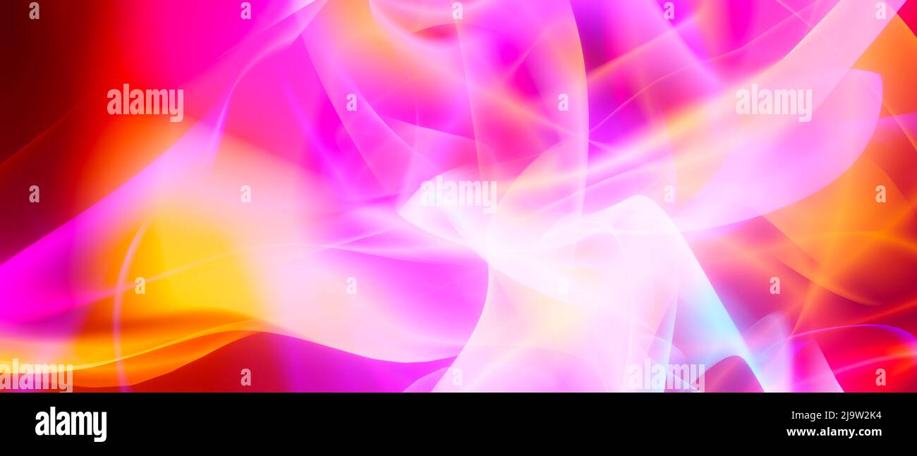 Astratto Glow of Light e Smoke sfondo viola brillante Foto Stock