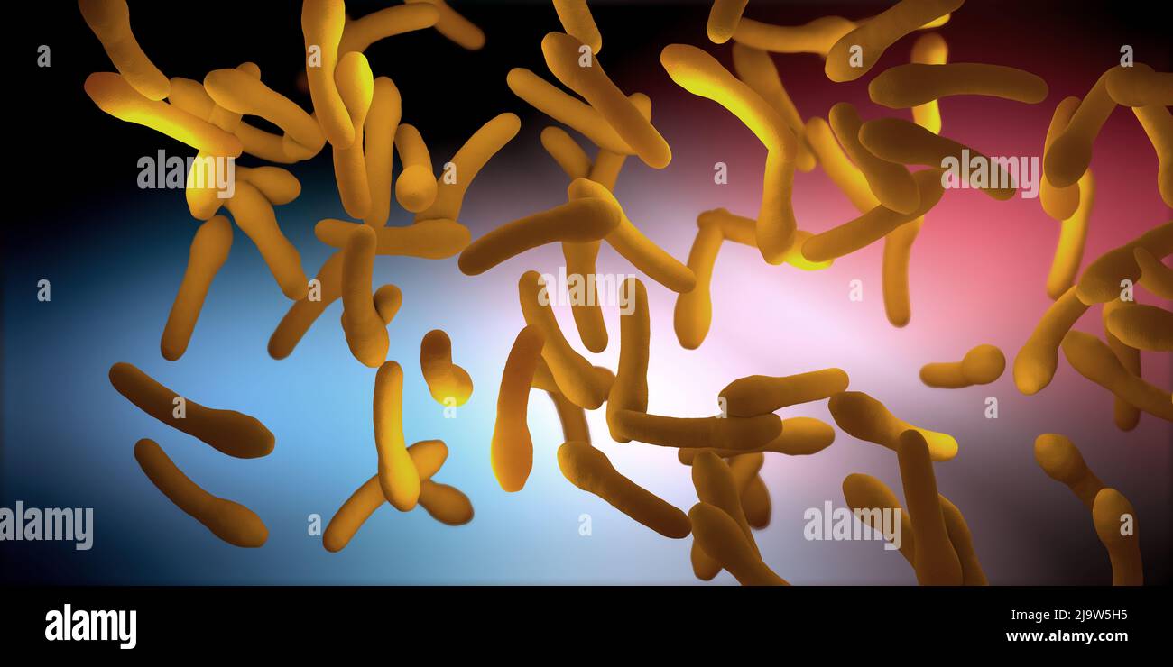 Clostridium botulism pathogens - 3D illustrazione Foto Stock