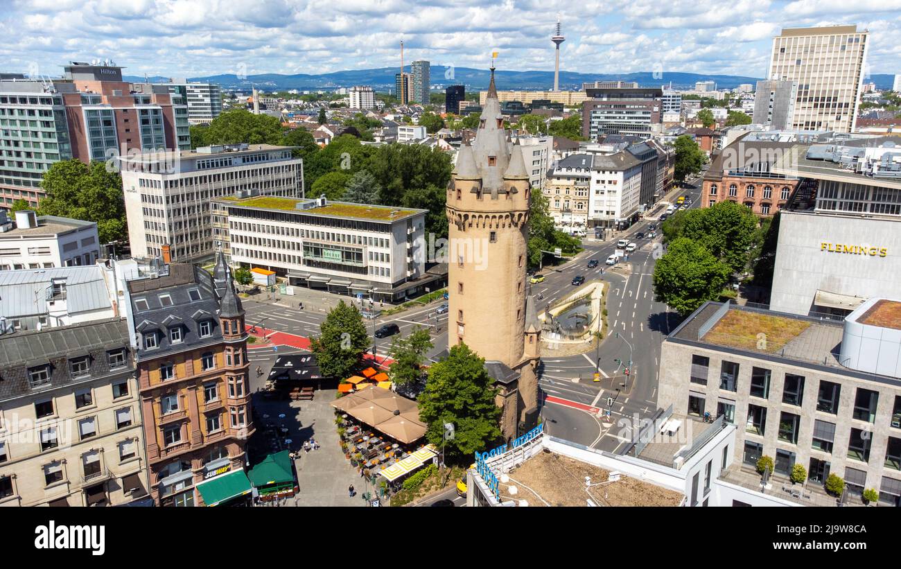 Eschenheimer Turm, Francoforte, Germania Foto Stock