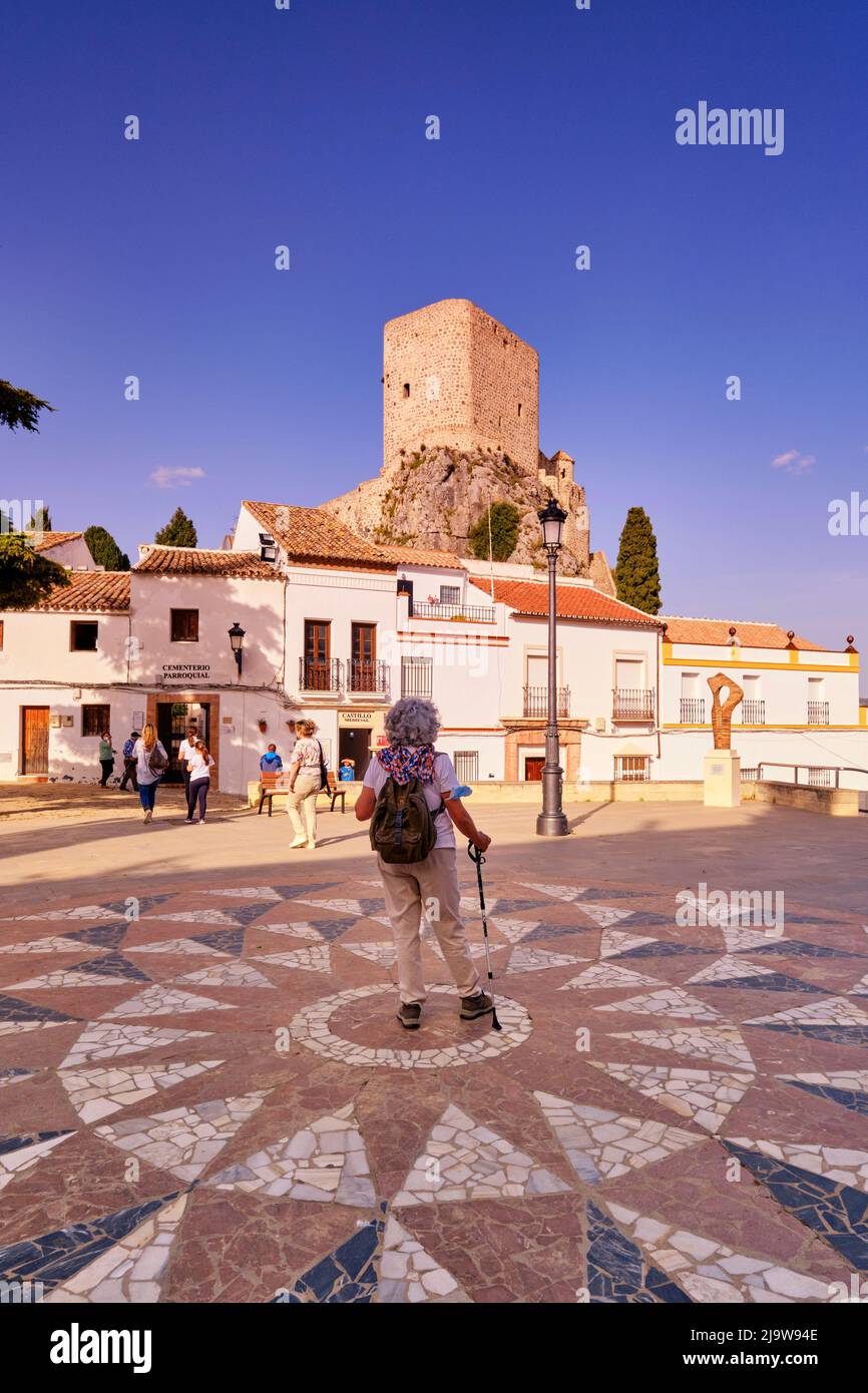 Il castello medievale del 12th secolo di Olvera, Andalusia. Spagna (MR) Foto Stock