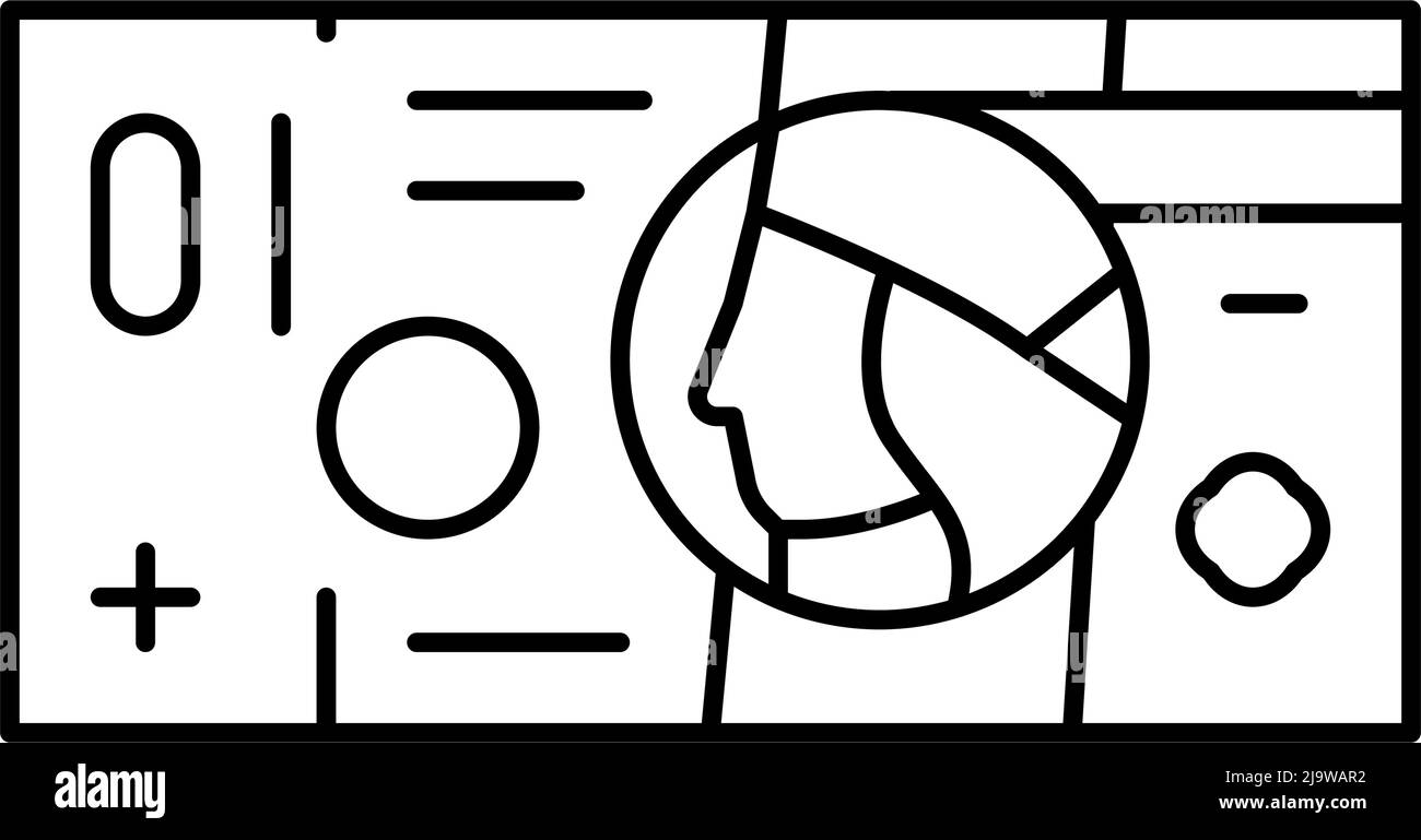 icona a linea zloty zl illustrazione vettoriale Illustrazione Vettoriale