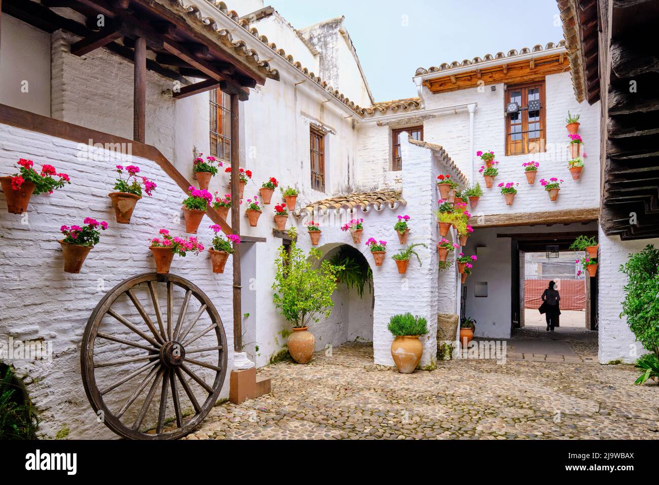 Patio della Posada del Potro, inizialmente una locanda fondata nel 14th secolo e oggi il Centro Flamenco Fosforito, un luogo dove possiamo studiare e. Foto Stock