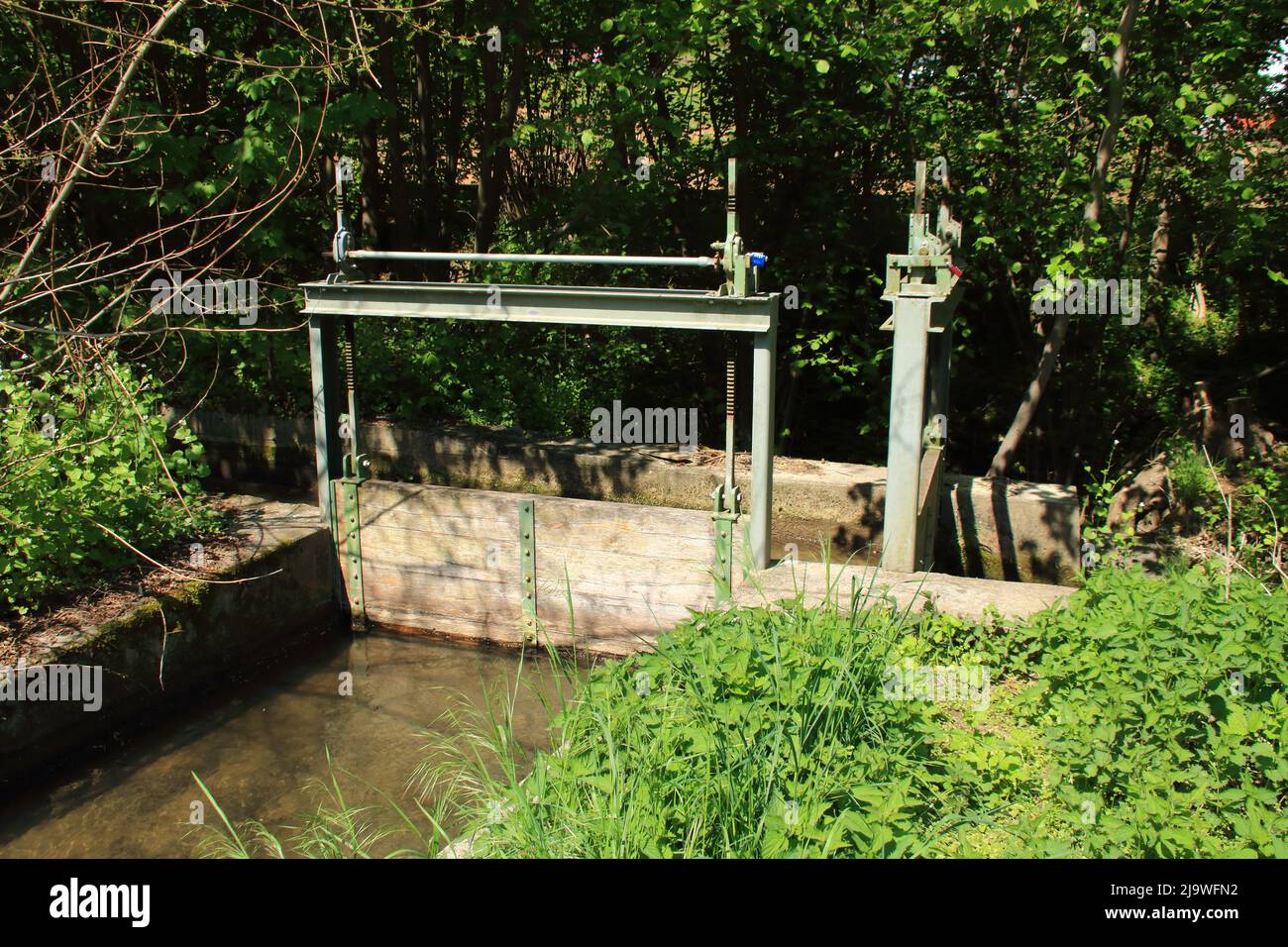 Impianto di irrigazione a Riet vicino a Vaihingen Enz Foto Stock