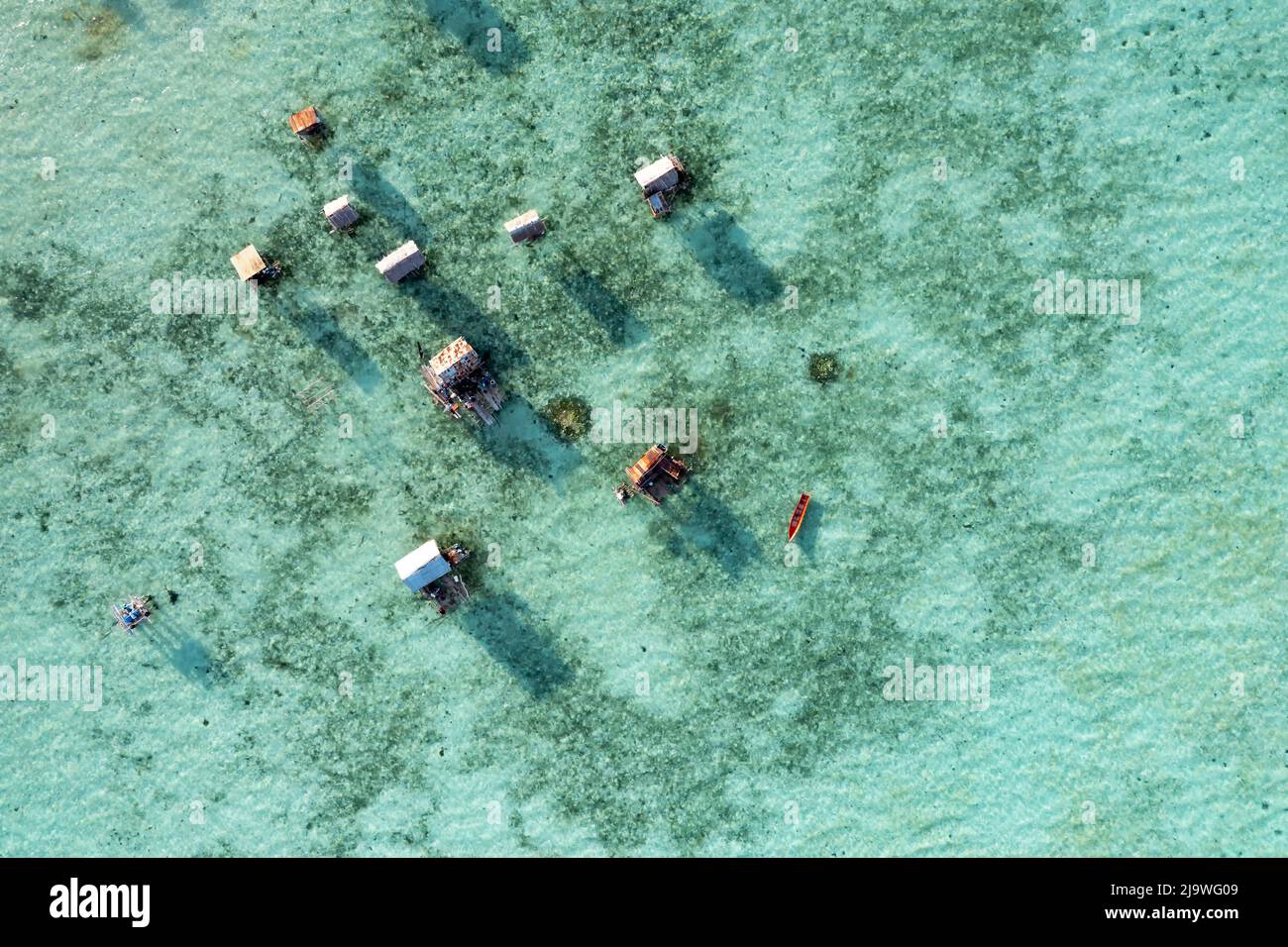 Villaggio gitaro di mare a Celebes mare Semporna Sabah Borneo Malesia Foto Stock