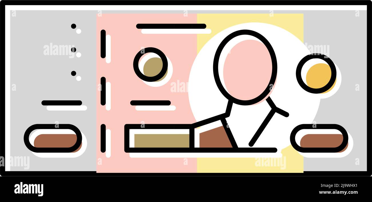 illustrazione vettoriale dell'icona a colori baht thb Illustrazione Vettoriale