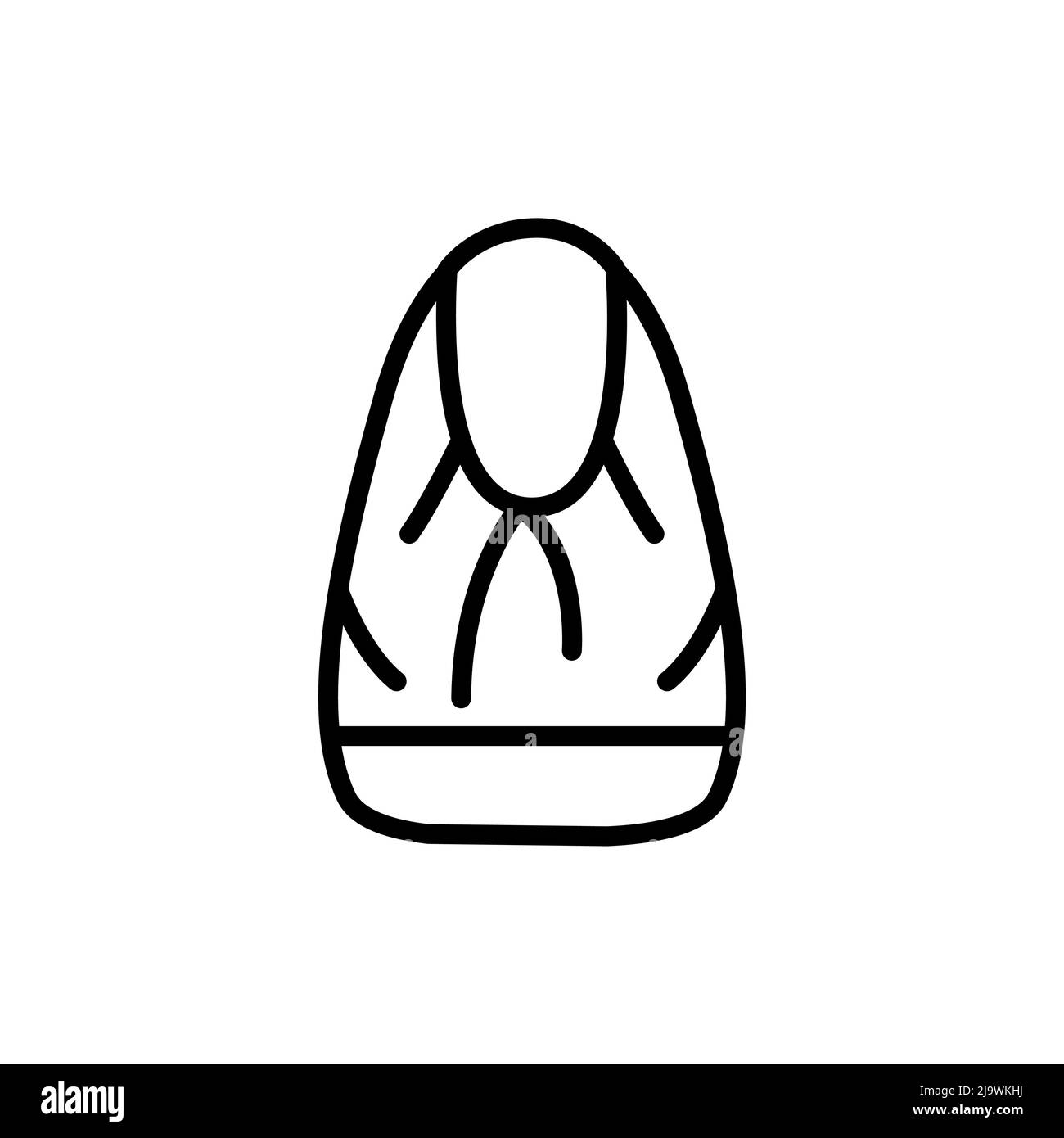 Icona del colore della linea Hobo BAG. Elemento vettoriale isolato. Pittogramma a contorno per pagina web, app mobile, promo Illustrazione Vettoriale