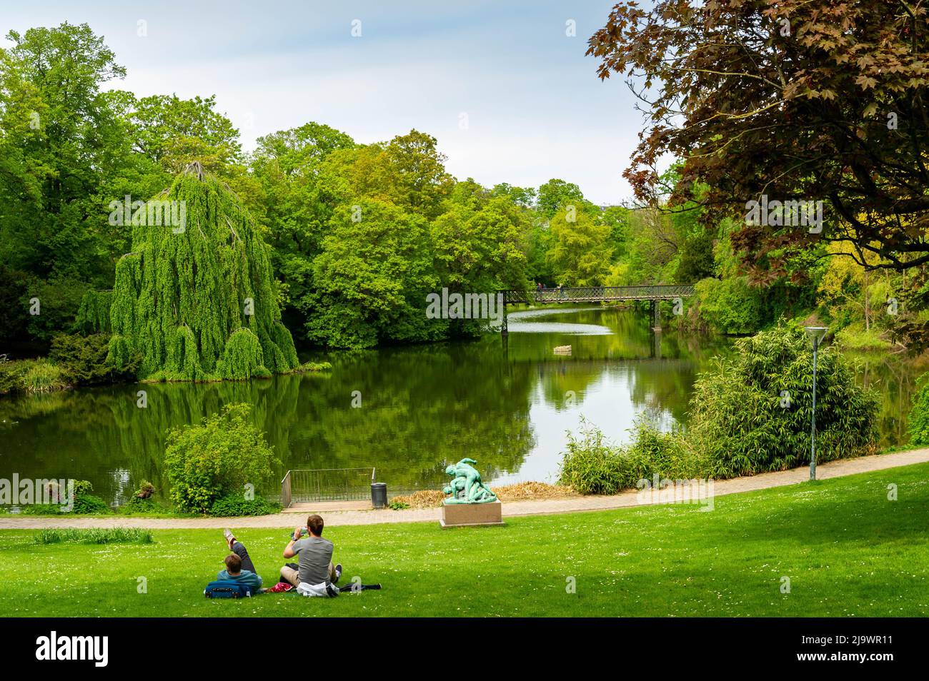 Ørstedsparken, Copenhagen, Danimarca Foto Stock