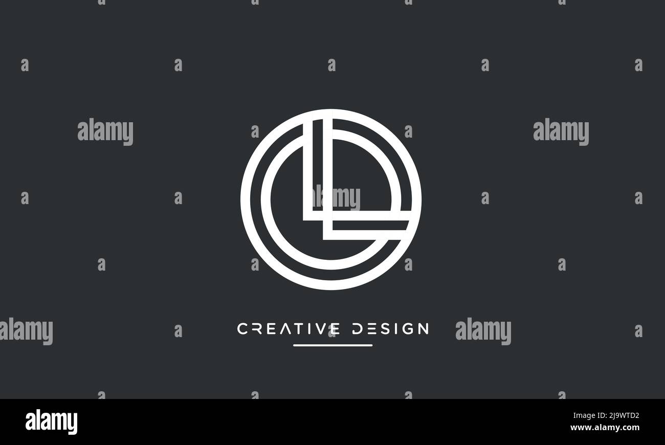 Lettere alfabetiche OL o il logo dell'icona lo Illustrazione Vettoriale