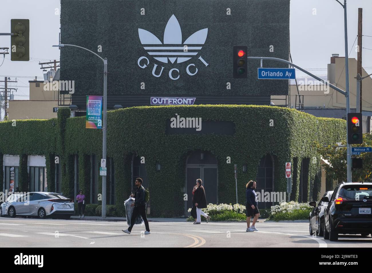 Melrose Avenue a Los Angeles, CA Foto stock - Alamy