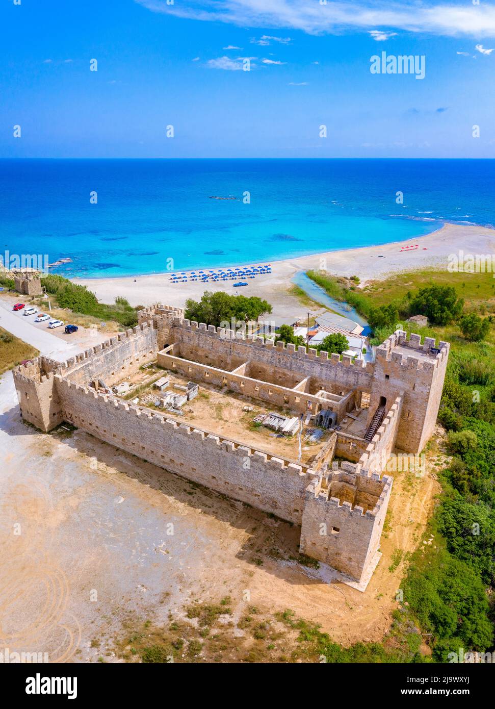 Castello di Frangokastello beach, Creta, Grecia Foto Stock