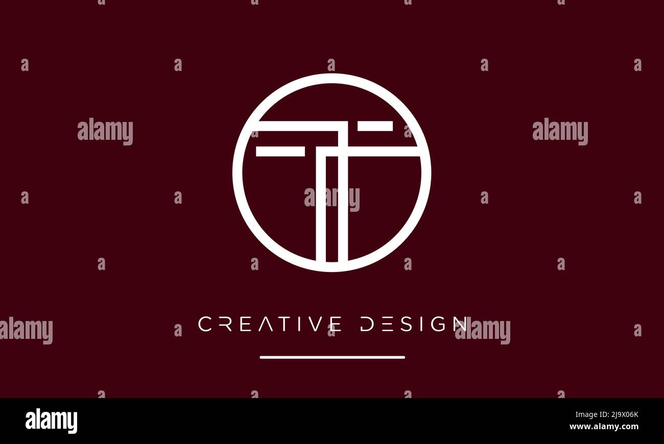 Lettere astratte OT o alle iniziali Logo Monogram Illustrazione Vettoriale