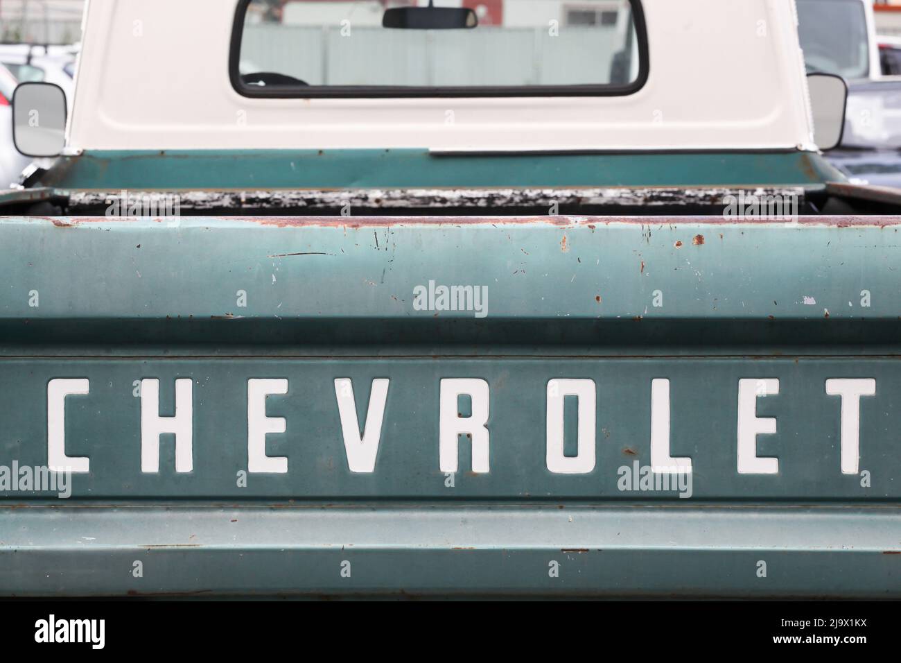 Villefranche, Francia - 3 luglio 2021: Logo Chevrolet su un veicolo. Chevrolet è una divisione automobilistica americana della American General Motors Foto Stock