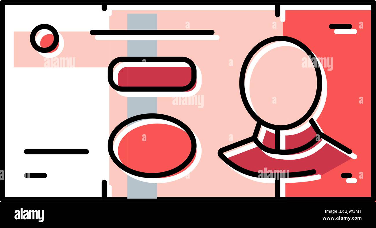 illustrazione vettoriale dell'icona a colori yuan cny Illustrazione Vettoriale