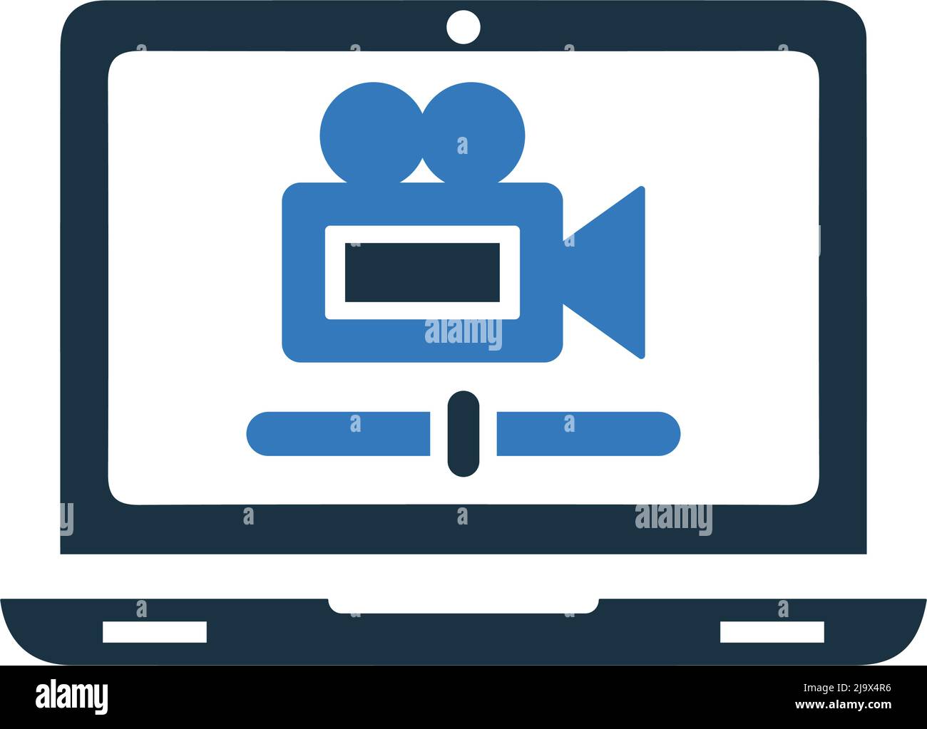 Icona multimediale, multimediale, video - ideale per la progettazione e lo sviluppo di siti Web, file stampati e presentazioni, materiali promozionali, Illustratio Illustrazione Vettoriale