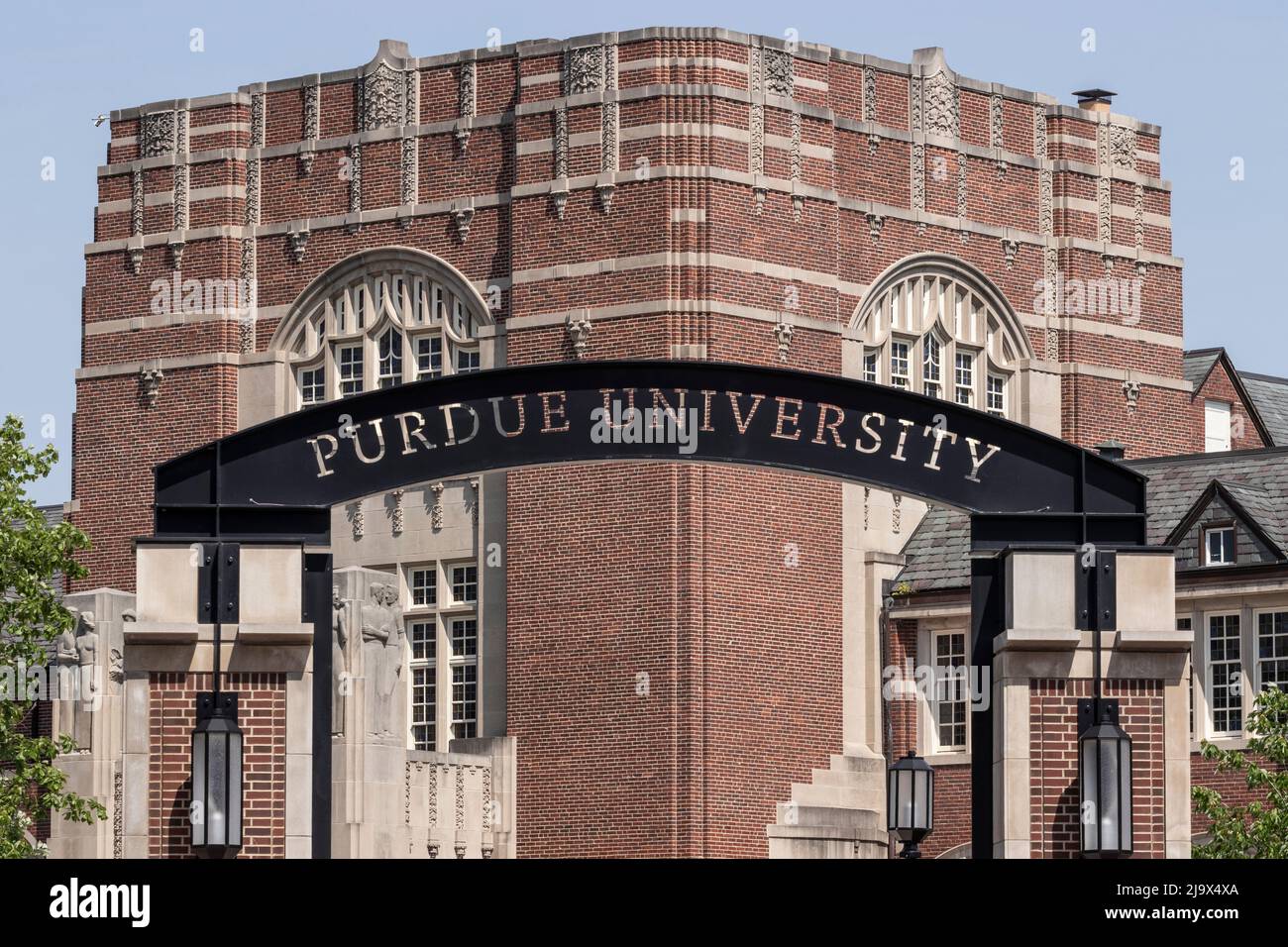 West Lafayette - circa 2022 maggio: Purdue University Memorial Union e Welcome Center. Purdue è un'università pubblica di ricerca le cui squadre di atletica sono Foto Stock