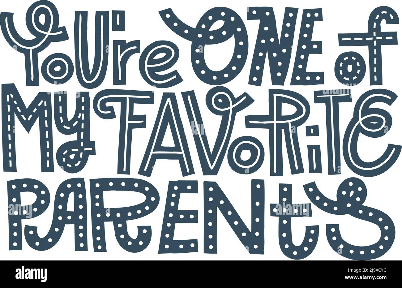 Allegra scritta Fathers Day. Illustrazione Vettoriale