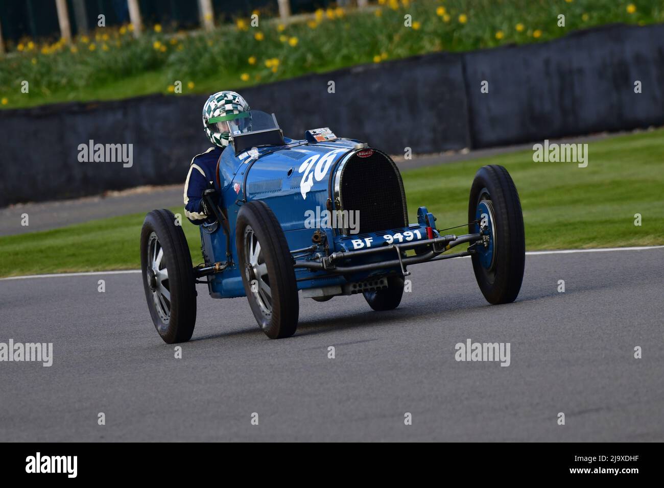 Mike Wrigley, Bugatti Type 35B, Trofeo Varzi, un evento di venticinque minuti a pilota singolo per vetture da corsa storiche che avrebbe corso dal 1928 al 193 Foto Stock