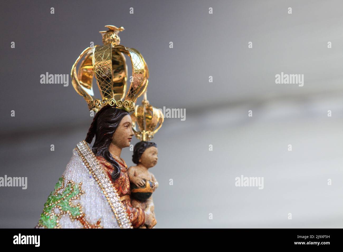 “Imagem Peregrina” di nostra Signora di Nazareth a Círio de Nazaré, che accade ogni ottobre a Belém, Pará, Amazzonia, Brasile. Ottobre, 2010. Foto Stock