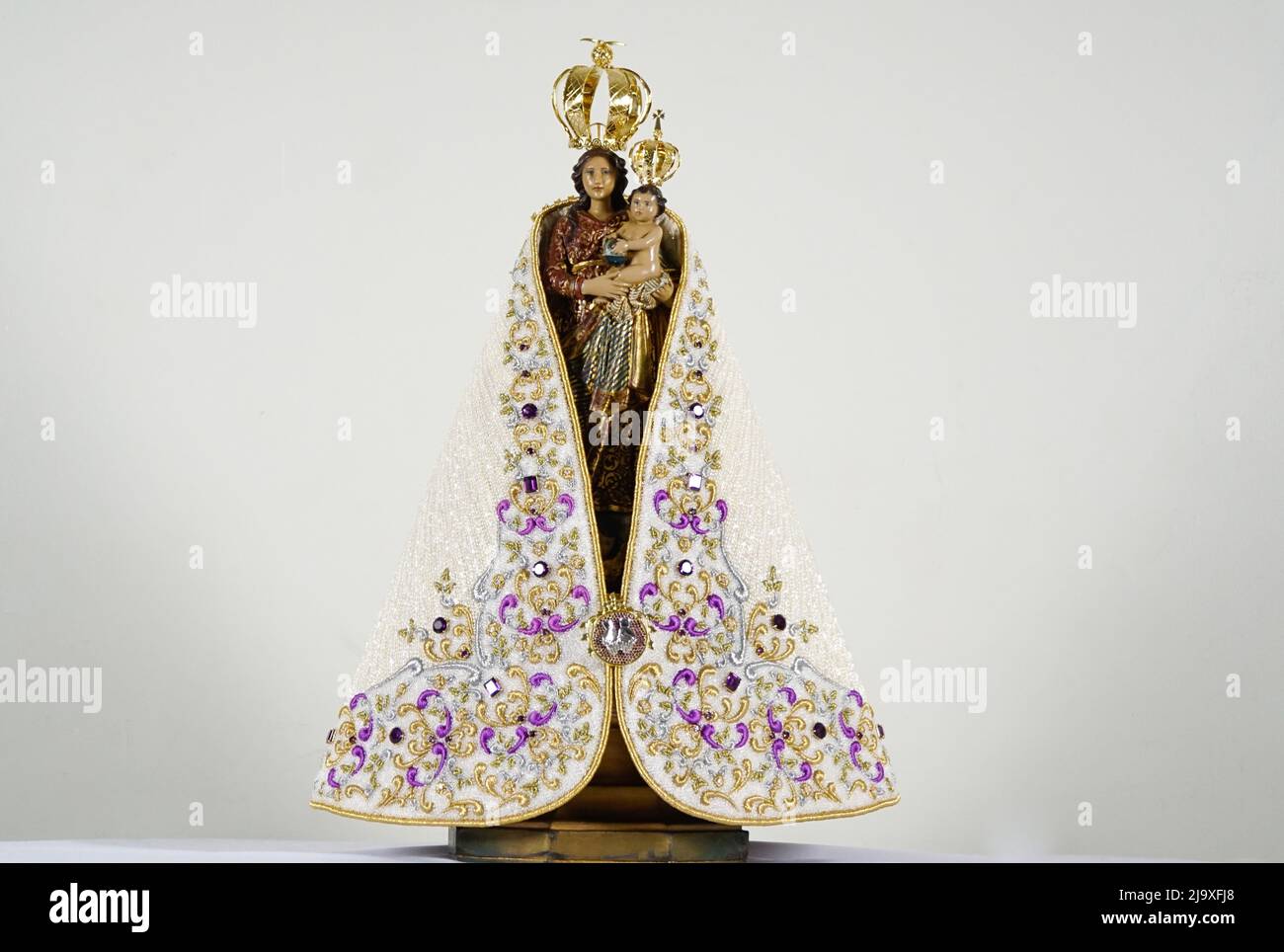“Imagem Peregrina” della Signora di Nazareth a Círio de Nazaré, processione mariana che avviene ogni ottobre a Belém, Pará, Amazzonia, Brasile. 2018. Foto Stock