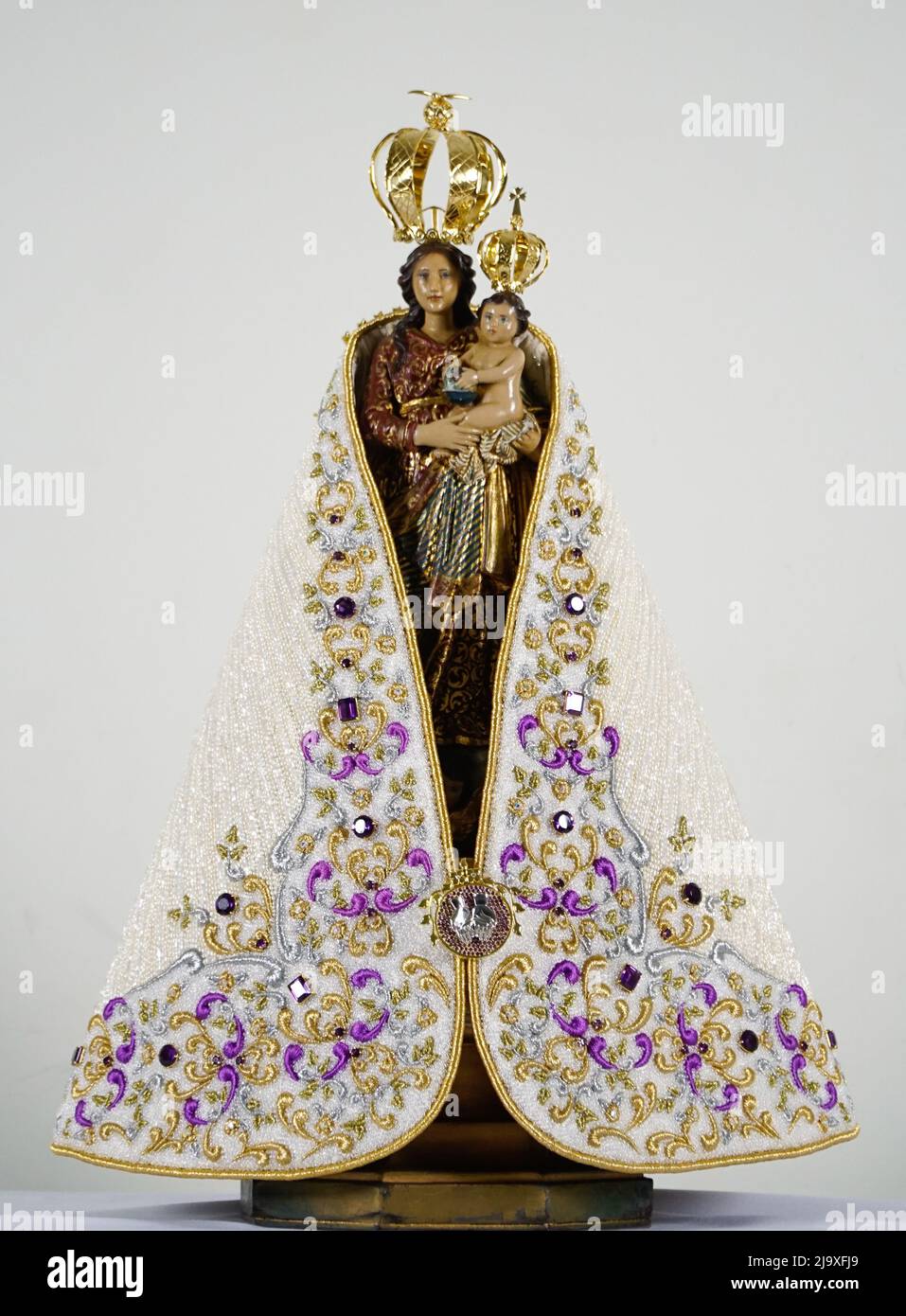 “Imagem Peregrina” della Signora di Nazareth a Círio de Nazaré, processione mariana che avviene ogni ottobre a Belém, Pará, Amazzonia, Brasile. 2018. Foto Stock