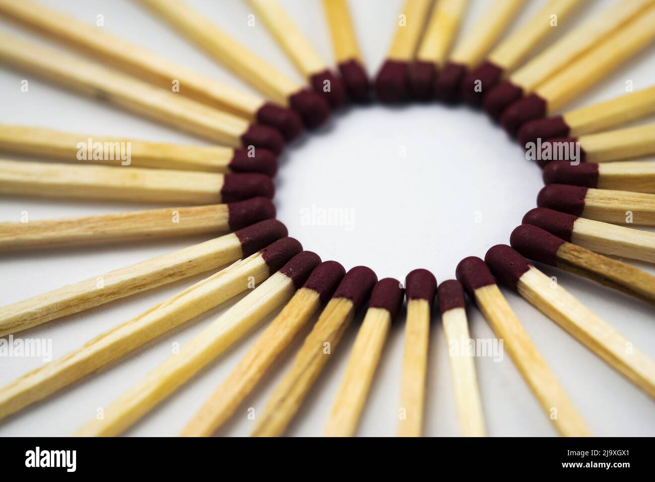 astratto sfondo sole di fiammiferi Foto Stock