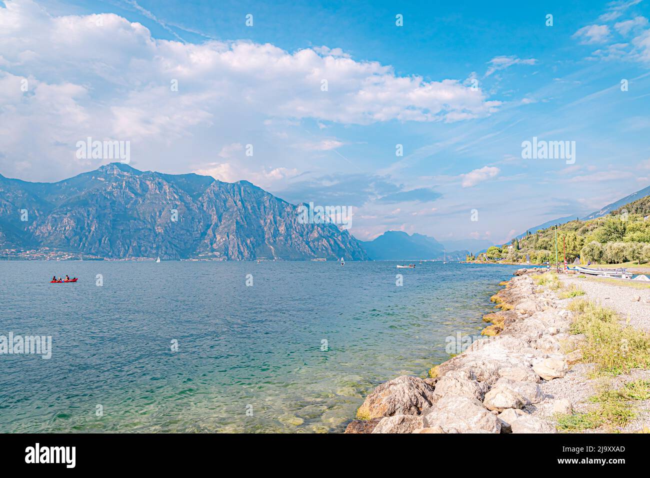 Estate sul Lago di Garda in Italia Foto Stock