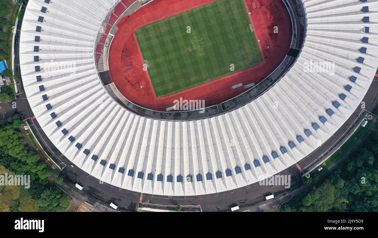 Il Main Stadium è uno stadio polivalente situato nel centro di Jakarta, Indonesia. Lo stadio prende il nome da Sukarno, primo presidente dell'Indonesia Foto Stock