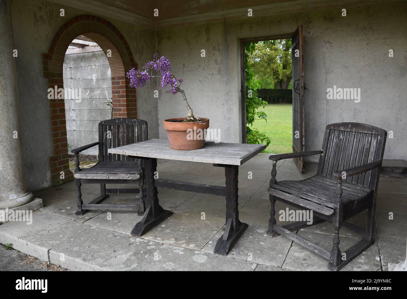 Summerhouse in stile romano Foto Stock