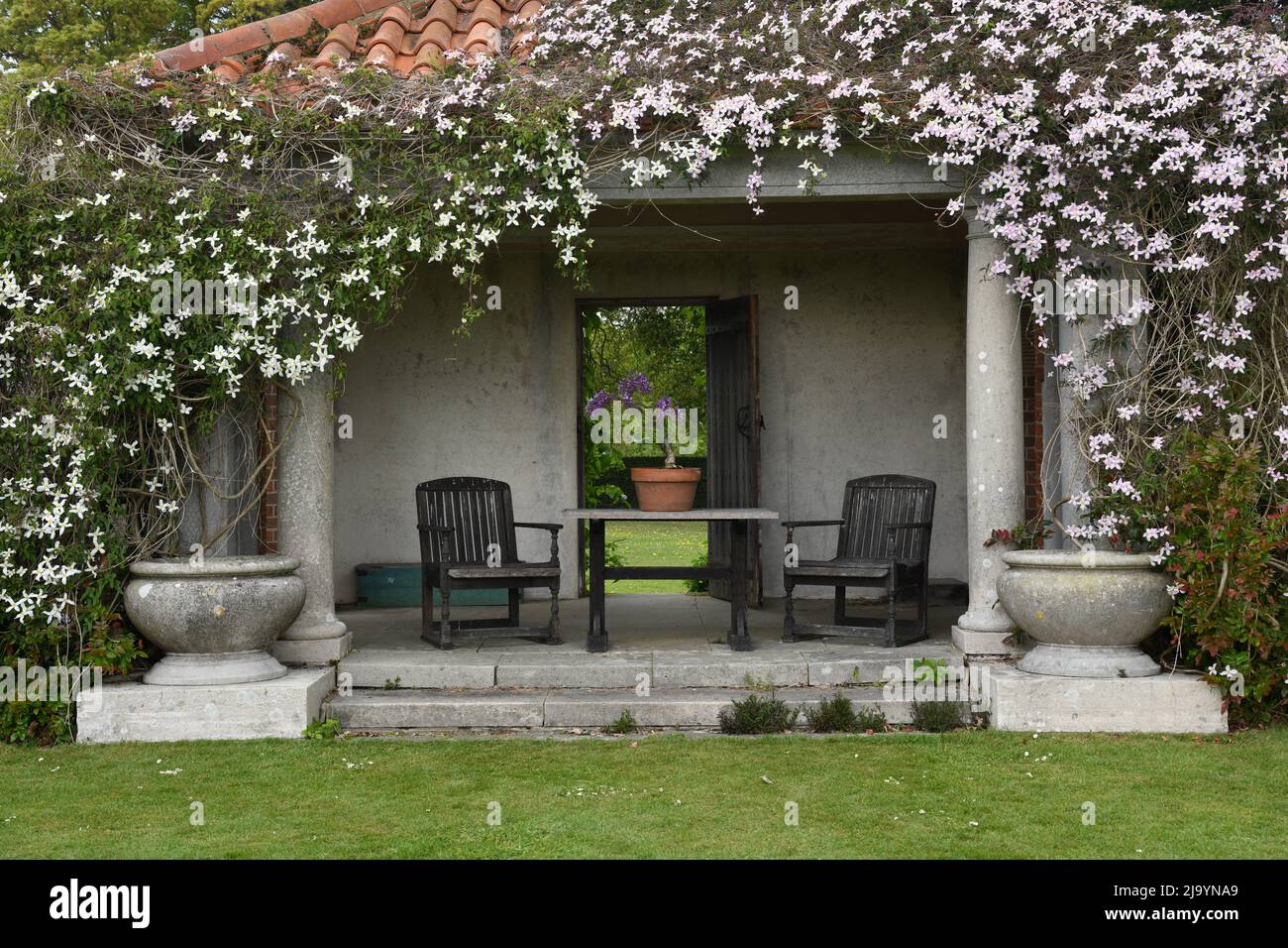 Summerhouse in stile romano Foto Stock