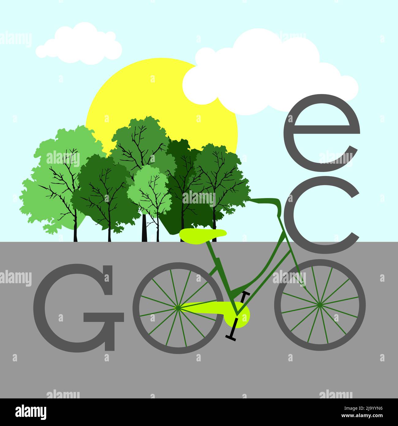3rd giugno modello della Giornata Mondiale della bicicletta per banner, biglietti d'auguri, Logo, Mnemonic, Symbol, Illustrazione della progettazione di icone, etichette, banner o poster Illustrazione Vettoriale