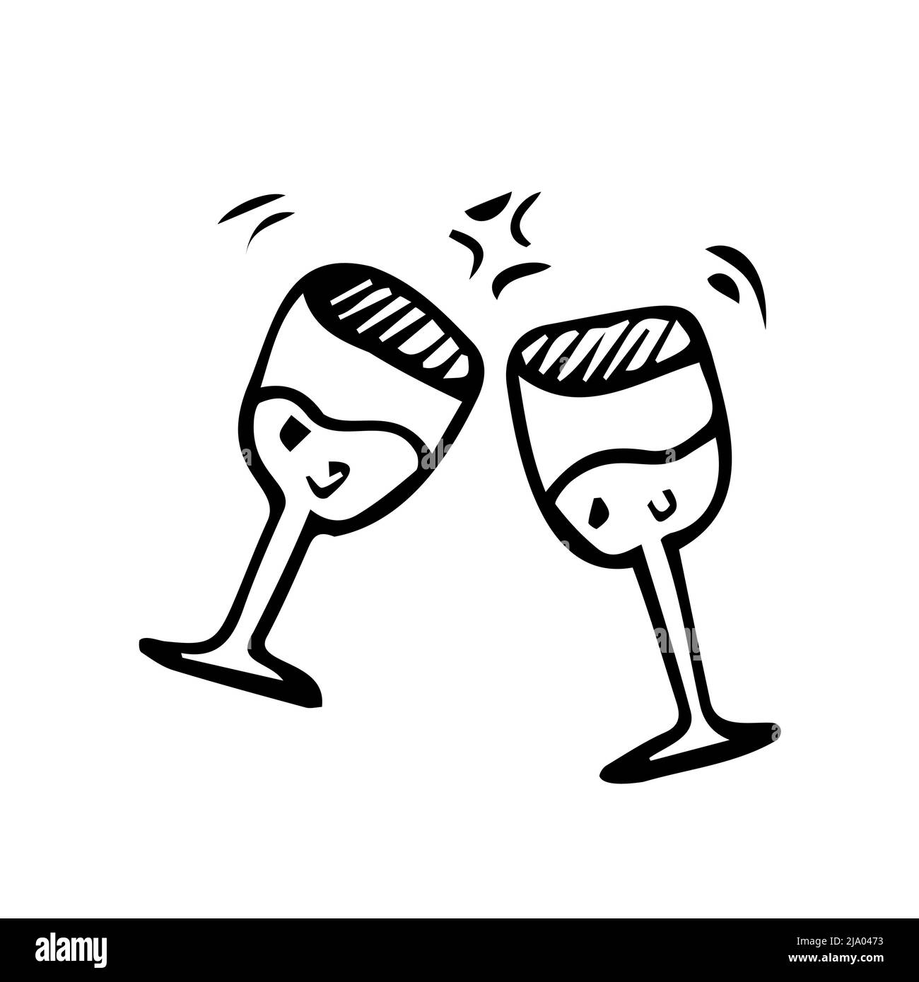 Illustrazione della celebrazione di Doodle Style Cheers in formato vettoriale. Illustrazione Vettoriale