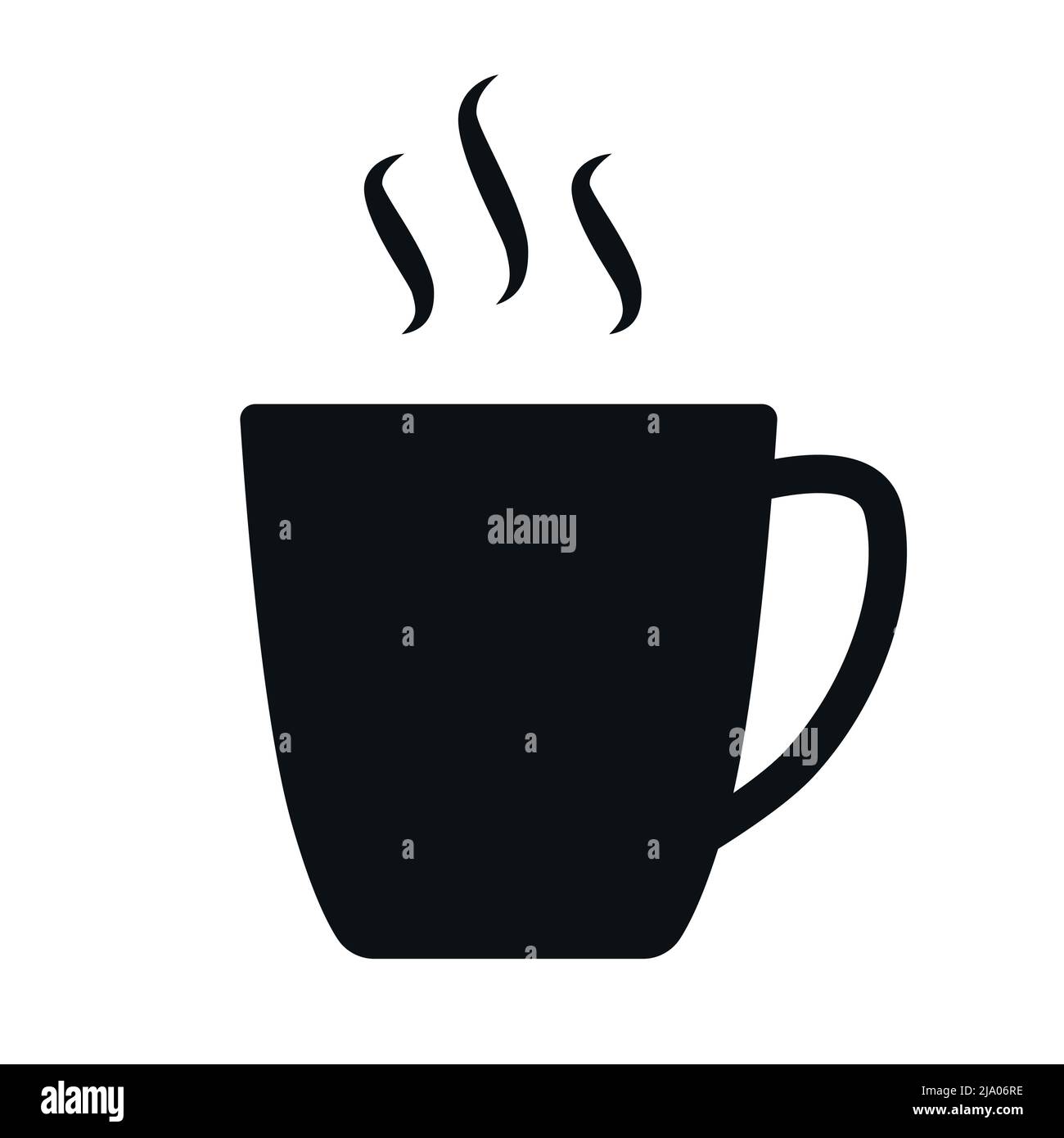 Tazza di caffè tè o altra bevanda calda vettore illustrazione icona linea arte Illustrazione Vettoriale