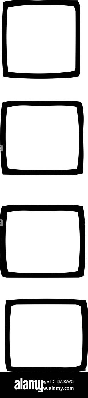 Bullet journal adesivi bianchi per diario colorare libro per bambini Doodle schizzo disegnato a mano grande set separatamente su elementi di sfondo bianco Foto Stock