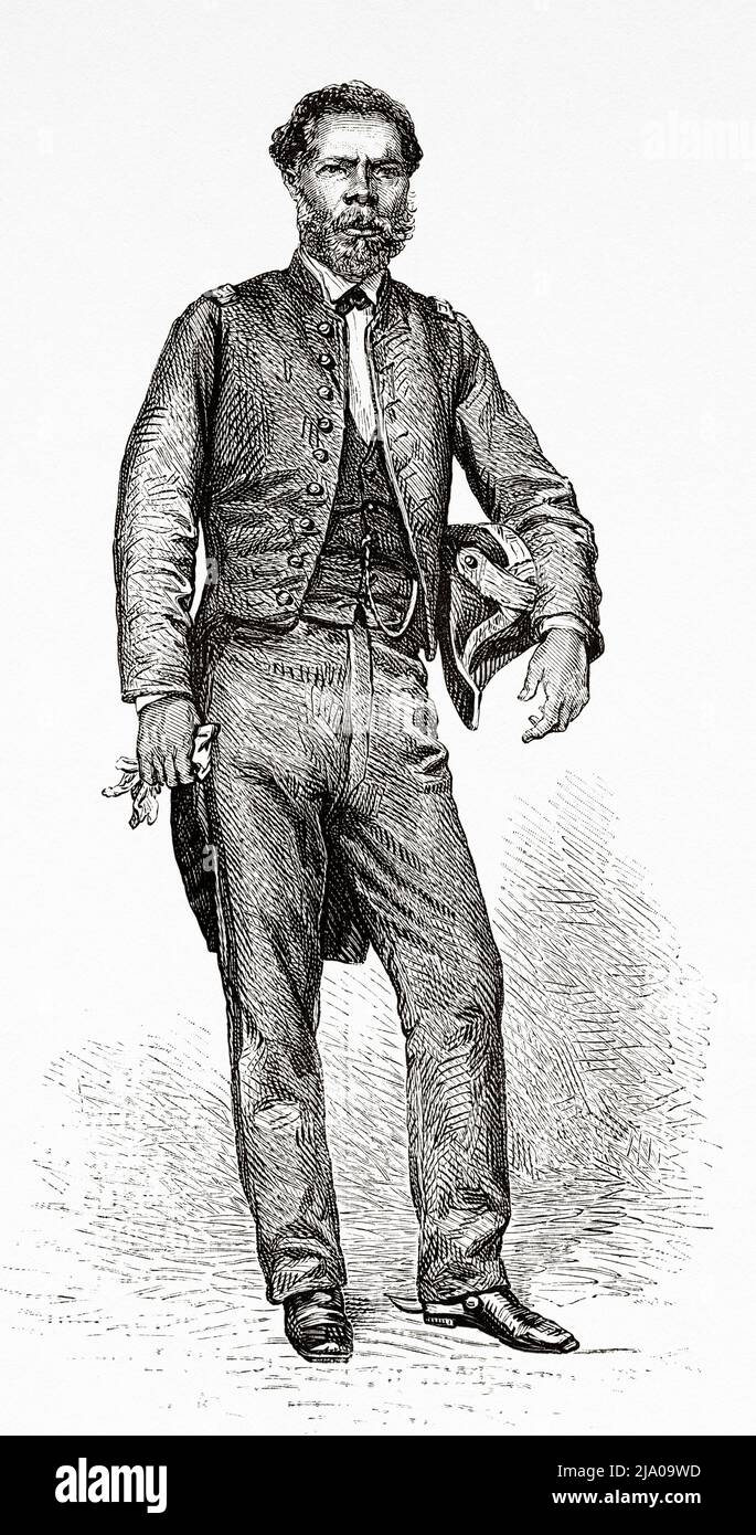 Il comandante Ouest-et-Nord, Haiti. Caraibi, America Centrale. Haiti di Edgar la Selve 1871. Le Tour du Monde 1879 Foto Stock