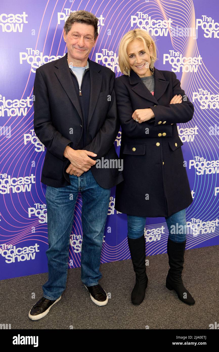 Londra, Regno Unito . 26 maggio 2022. Jon Sopel e Emily Maitlis sono raffigurati al Podcast Show 2022 che si tiene presso il Business Design Center di Islington. Credit: Alan D West/Alamy Live News Foto Stock