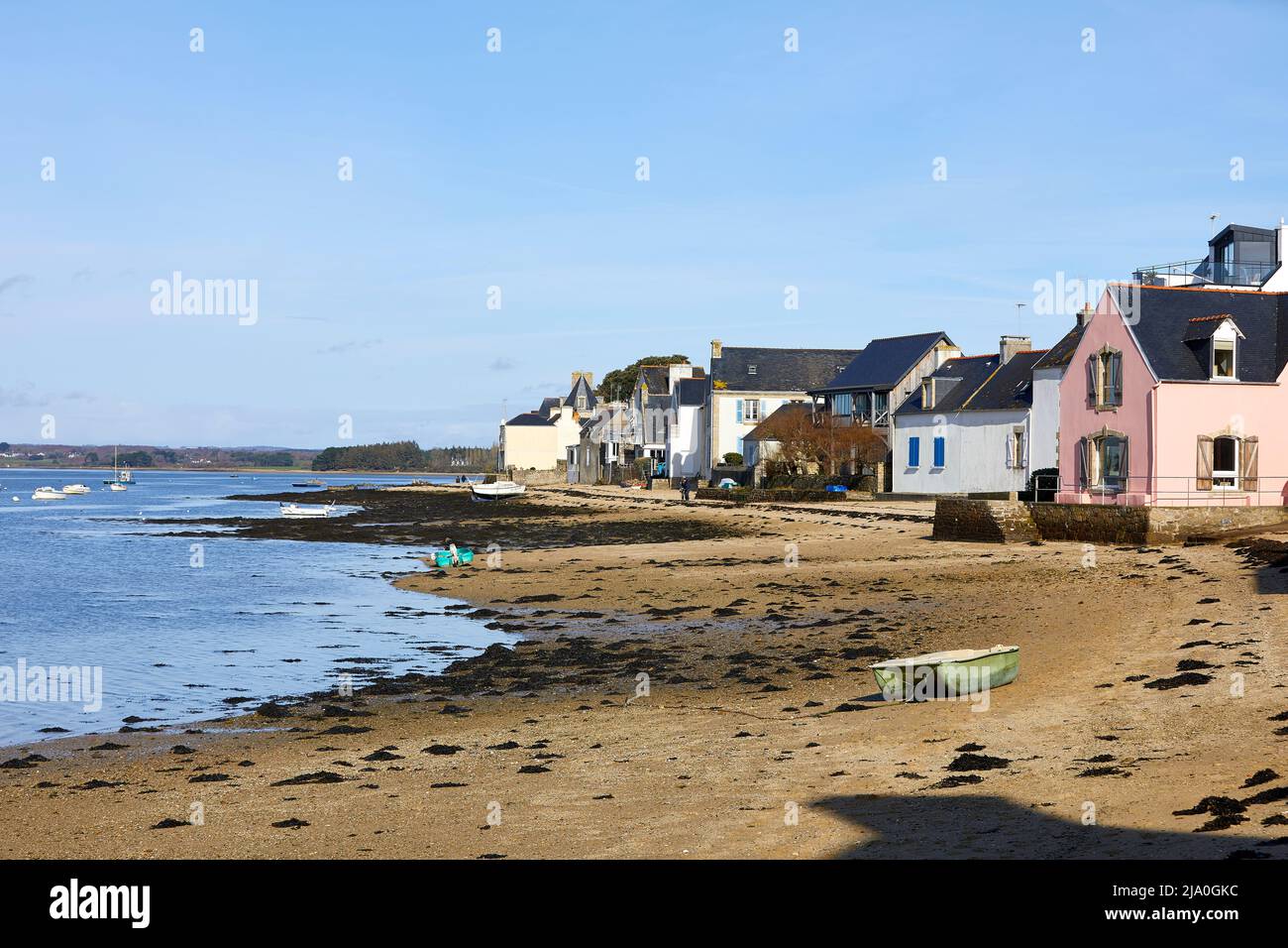 SPIAGGIA DELLA BRETAGNA DEL SUD Foto Stock