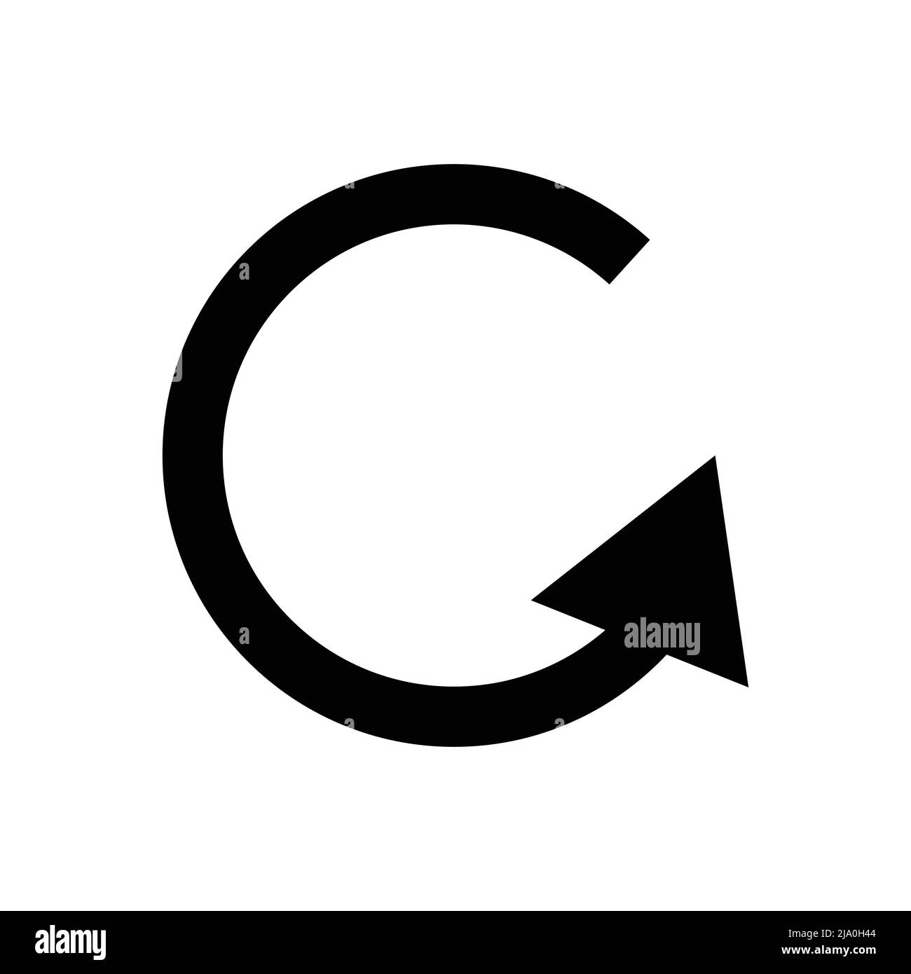 Icona con freccia di ritorno di tipo rotondo. Vettore modificabile. Illustrazione Vettoriale