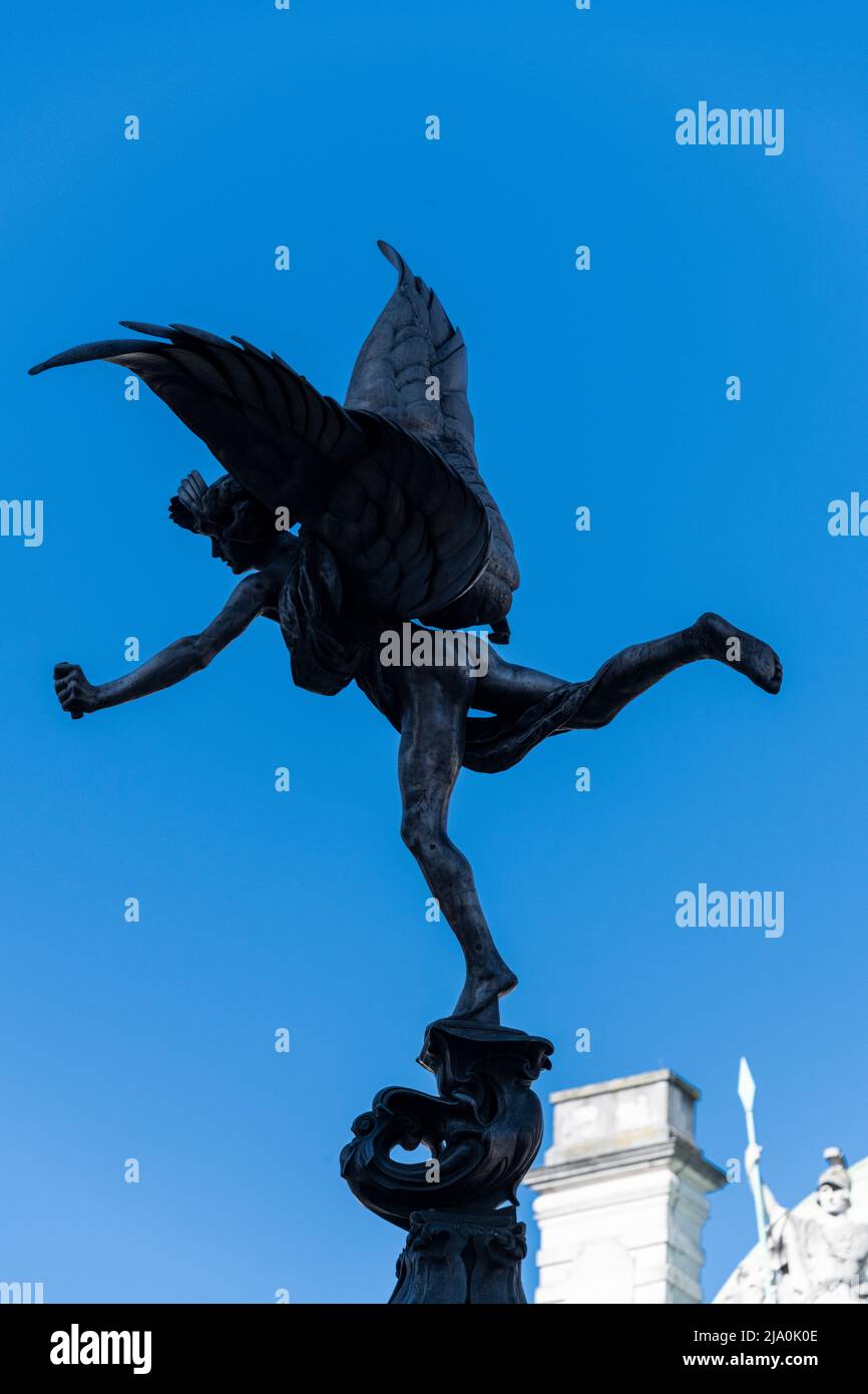 Eros a Piccadilly Circus London. Foto Stock