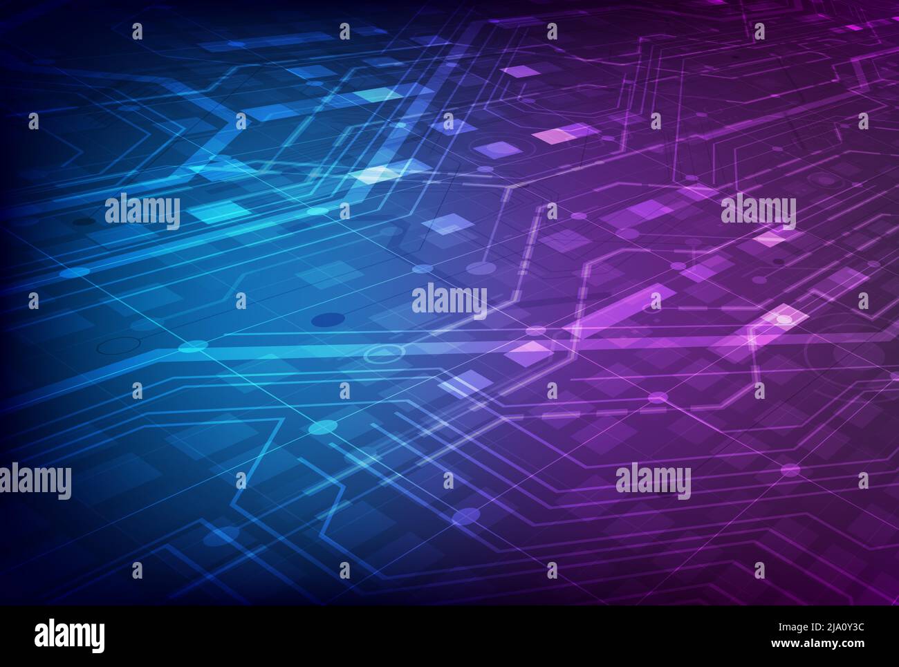 Tecnologia futuristica della realtà virtuale e circuito stampato. Interfaccia Sci-Fi futuristica. Infografica informatica digitale di ingegnere. Scienza dei dati. Placehol Illustrazione Vettoriale