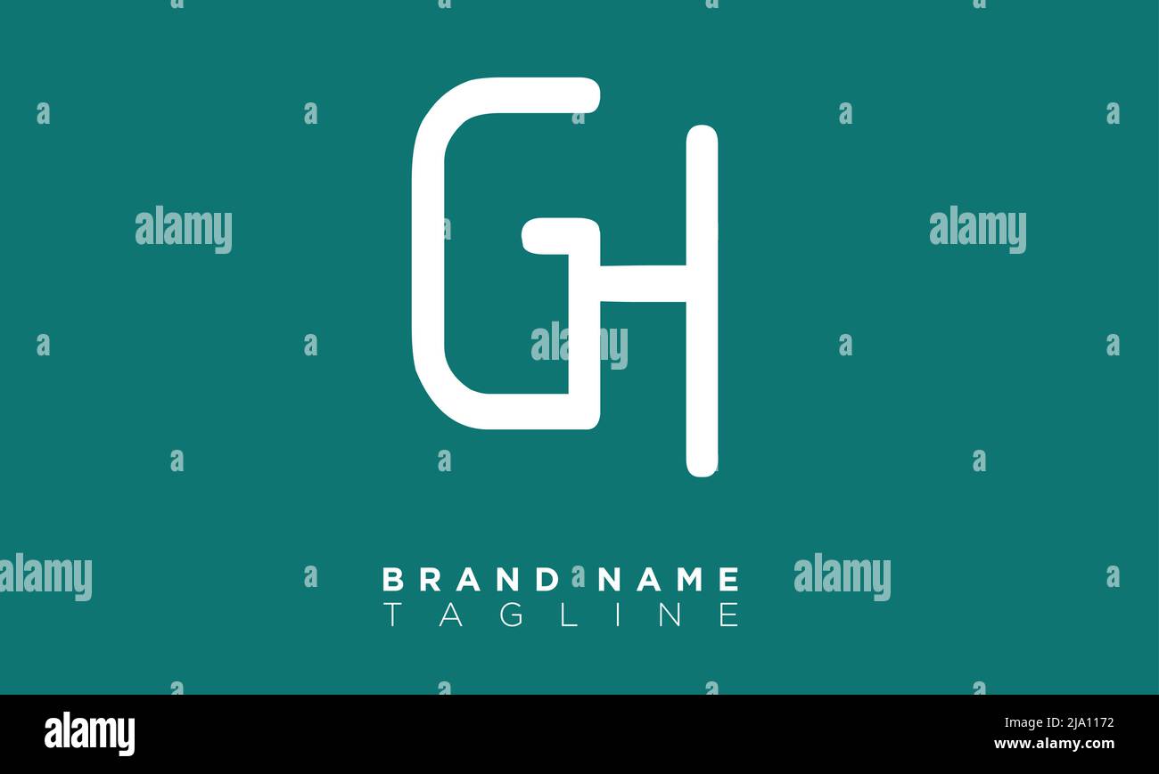 GH lettere alfabetiche iniziali logo monogramma Illustrazione Vettoriale