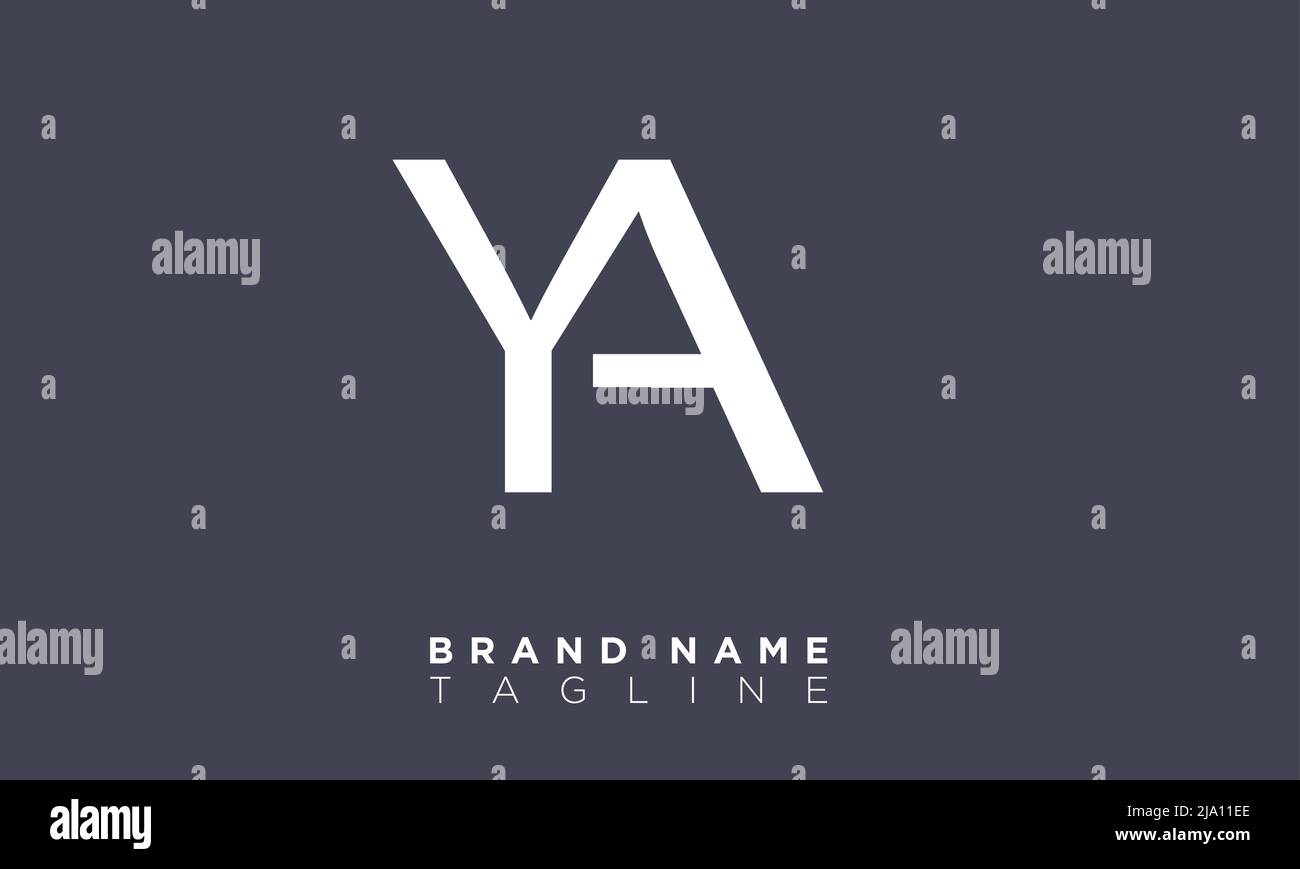 YA Alphabet lettere iniziali logo monogramma Illustrazione Vettoriale