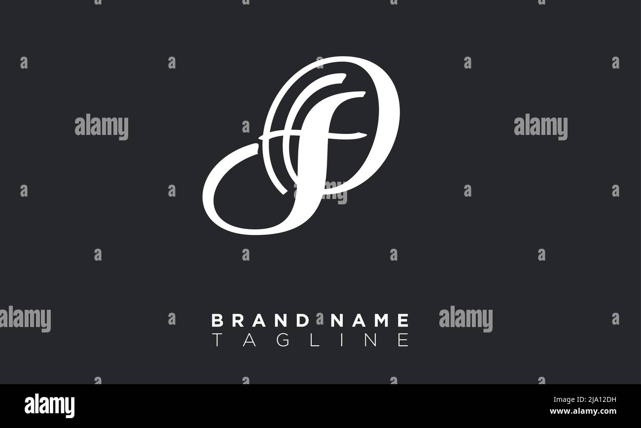 FO lettere alfabetiche iniziali logo monogramma Illustrazione Vettoriale