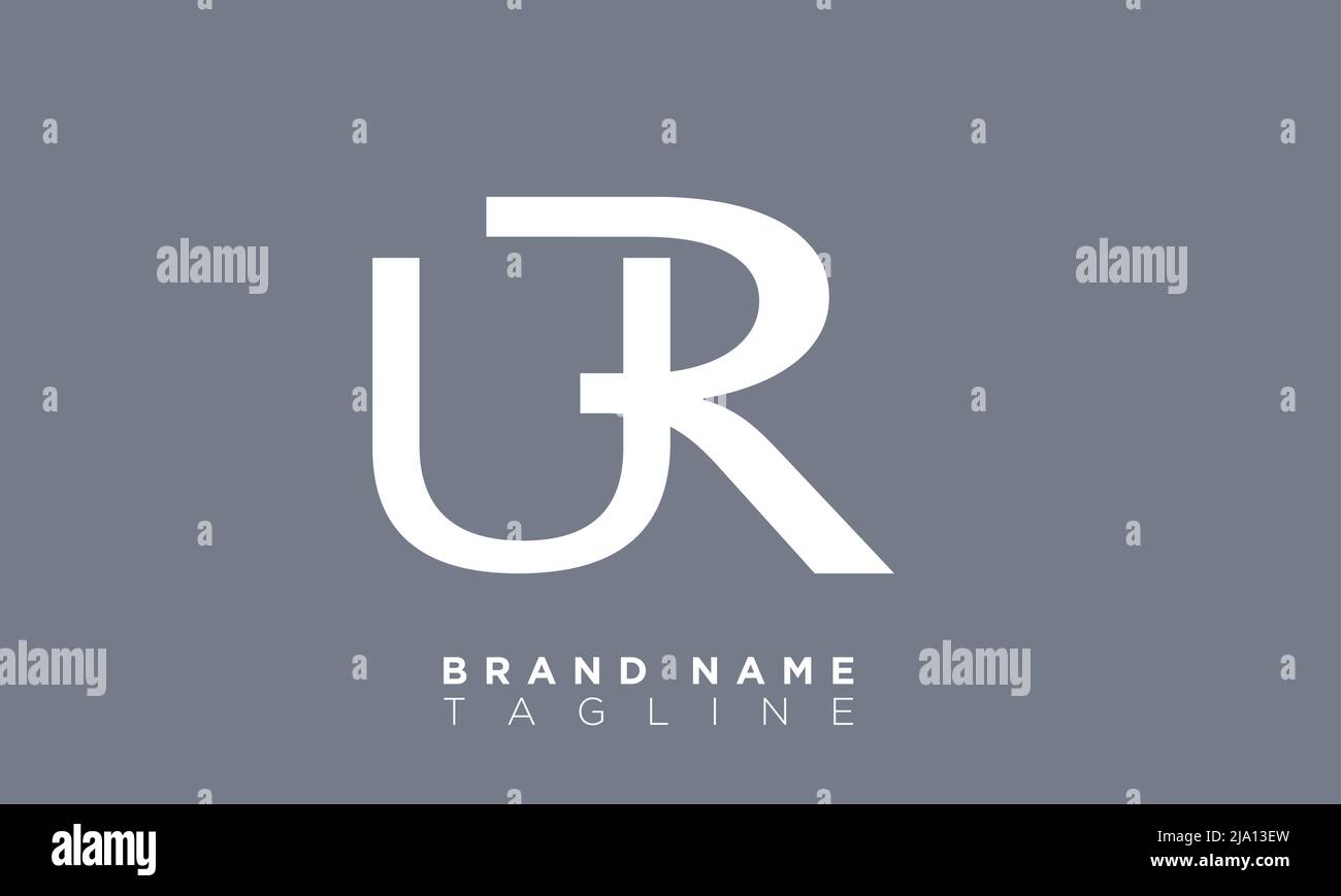 UR lettere alfabetiche iniziali logo monogramma Illustrazione Vettoriale
