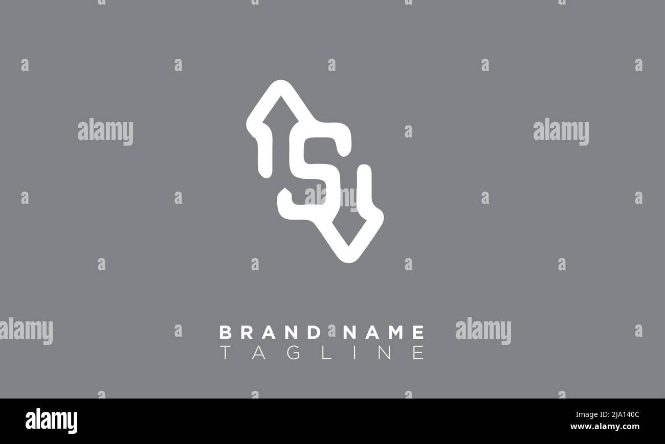 Lettere alfabetiche LS iniziali logo monogramma Illustrazione Vettoriale